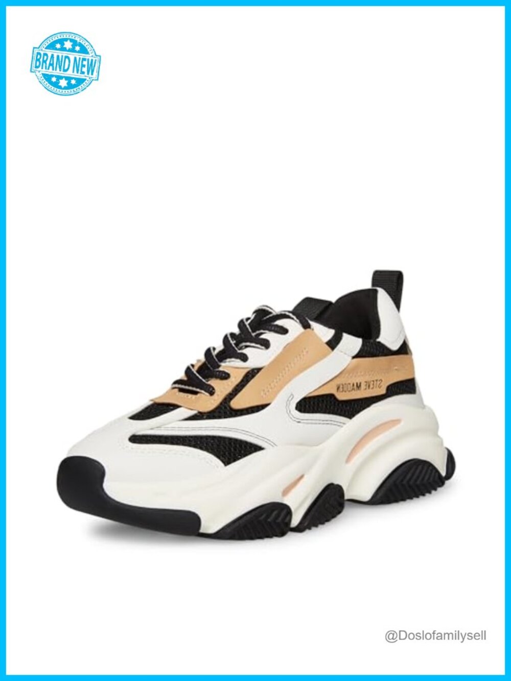Steve Madden Women's Possession Chunky Lace-Up Platform Sneaker Casual
